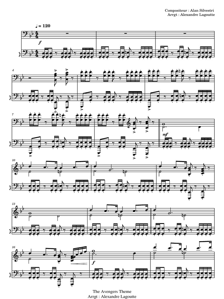 The Avengers Theme Piano Pdf