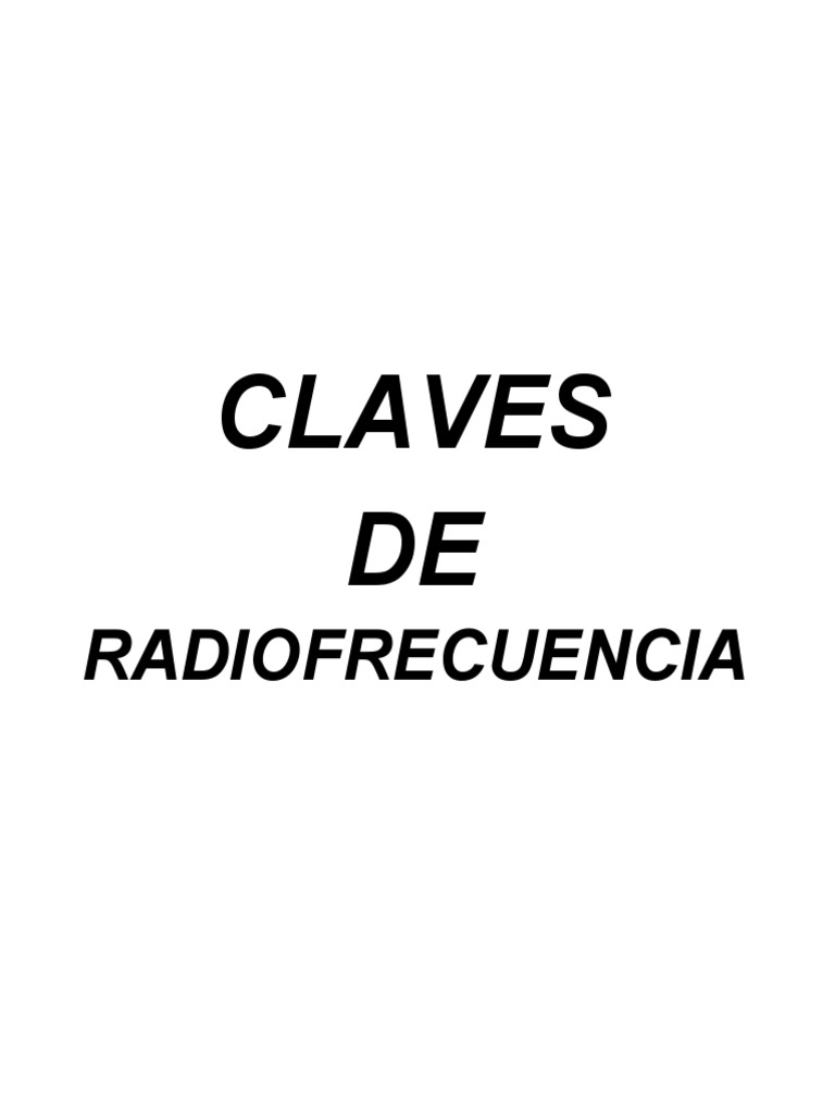 Claves de Radio. PDF Ambulancia Policía