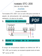 STC 200 Thermostat User Manual in Spanish