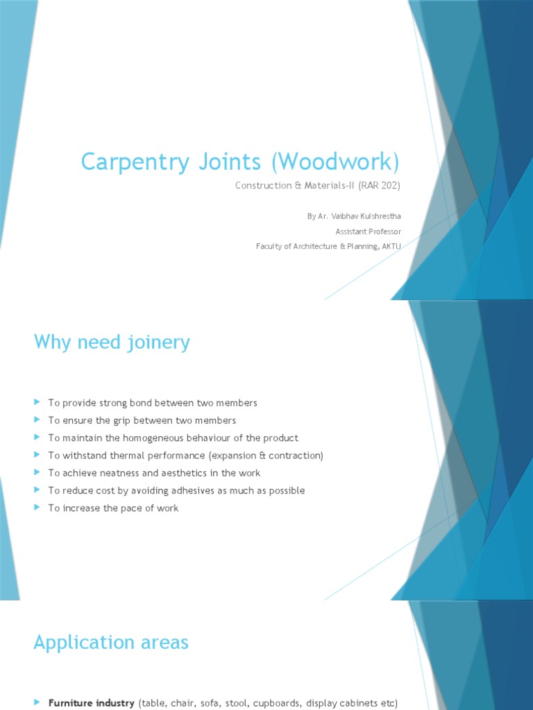 Essential Carpentry Joints Guide | PDF | Woodworking | Carpentry