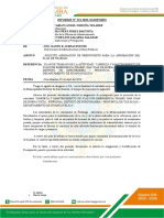 Informe 126 Presup. Plan de Trabajo Ñuñunga