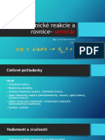 Chemicke - Reakcie A Rovnice Seminar