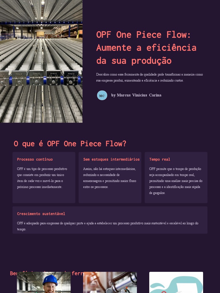 15 Ferramenta Qualidade OPF One Piece Flow | PDF | Desenvolvimento ...