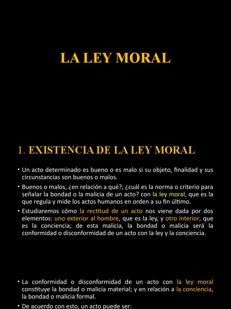 La Ley Moral | PDF | Moralidad | La Ley natural