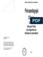 Livro Psicopedagogia Clínica - Manual de Aplicação Prática Para Diagnóstico de Distúrbios Do Aprendizado
