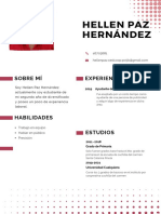 Currículum Vitae Administrativa Profesional Rojo