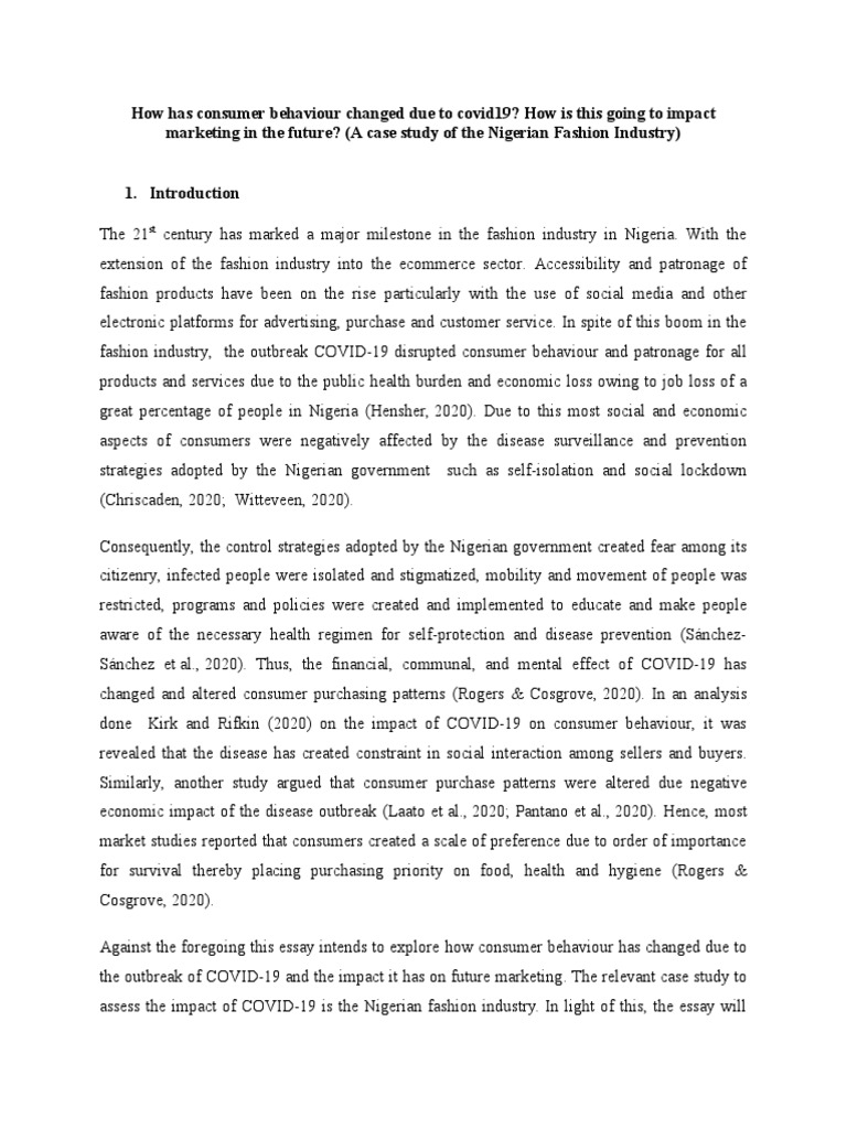 The Impact of Covid 19 On Consumer Behaviour | PDF | Behavior ...