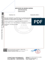 Certificado de Alzamiento