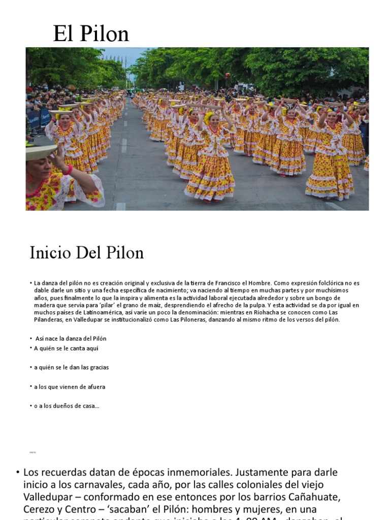 Historia y Danza del Pilón en Valledupar | PDF | Ropa | Carnaval
