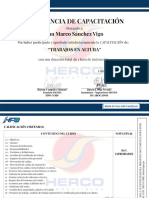 Certificate For Gian Marco Sánchez Vigo For - TRABAJOS EN ALTURA