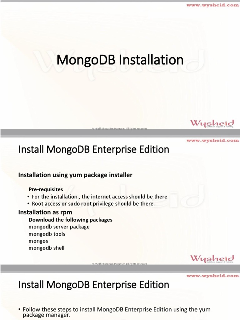 Install MongoDB Enterprise Edition | PDF