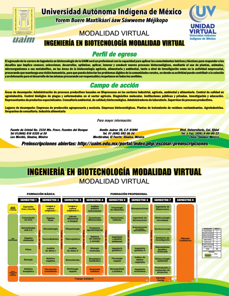 Ingeniería en Biotecnología Virtual UAIM | PDF | Biotecnología | Biología