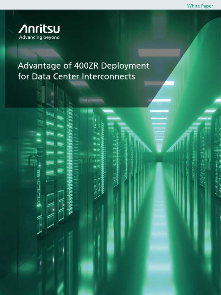 Advantageof 400 ZRWhitepaper PDF Wavelength Division Multiplexing Computer Network