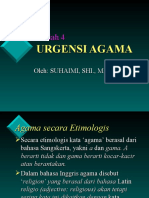 Kuliah 4, Urgensi Agama