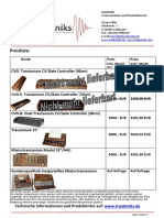 Trautoniks Preisliste de