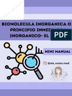Biomoleculas Inorganicas o Principios Inmediatos Inorganicos