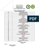 Accomplishement Report - Cecilia Sismar