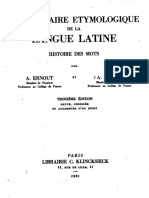Dictionnaire Étymologique de La Langue Latine by Antoine Meillet, Alfred Ernout