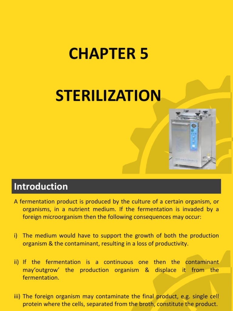 Sterilization Methods in Fermentation | PDF | Sterilization ...