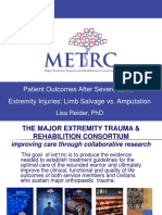 Patient Outcomes After Severe Lower Extremity Injuries Limb Salvage vs. Amputation