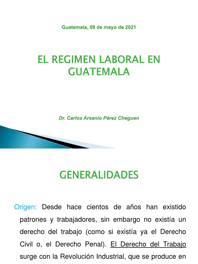 Régimen Laboral en Guatemala | PDF | Derecho laboral | Salario