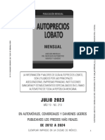 Guia Autoprecios S A de C V Julio 2023 PDF V07 Copyright 2005 2023 Autoprecios Lobato M.R.