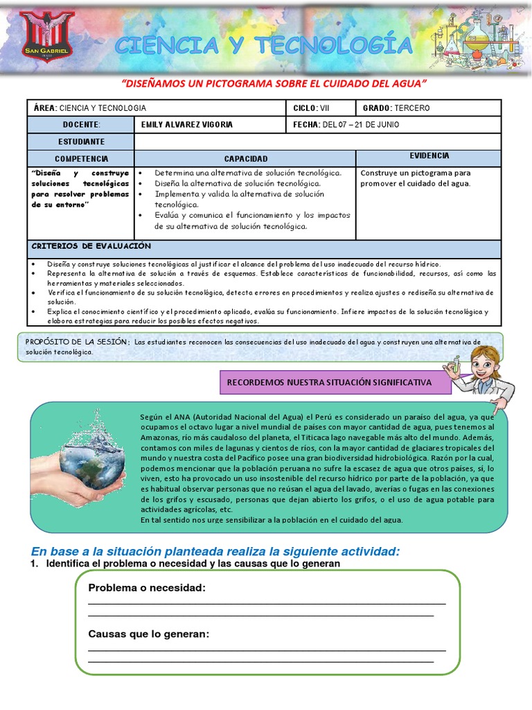 Diseñamos Una Alternativa De Solución Para El Cuidado Del Agua Pdf Agua