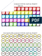 Tag Mata Pelajaran Untuk Jadual Waktu Kelas2