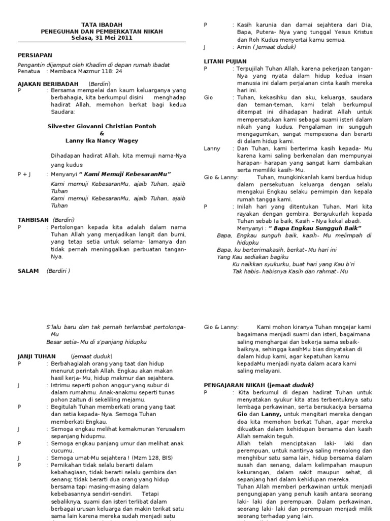 Contoh Tata Ibadah Singkat Kristen Welker Ethnicity - IMAGESEE