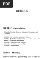 Rubrics