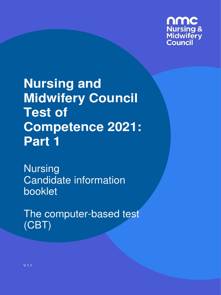 Test of competence 2021 cbt information booklet for nurses pdf