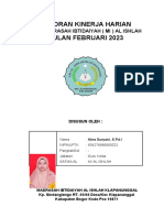 Laporan Kinerja Harian Bulan Februari 2023: Guru Madrasah Ibtidaiyah (Mi) Al Ishlah