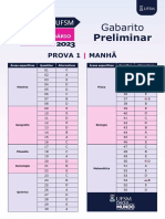 Gabarito Preliminar Vestibular Extraordinario 2023 Ufsm Versao 2