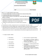 Evaluacion Primer Bimestre 4°a, B, C