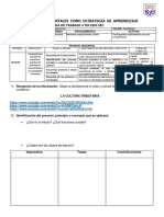 Procesos Mentales Como Estrategia de Aprendizaje Hoja de Trabajo N°09-2Do Sec