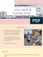 Kitchen Math Cooking Terms