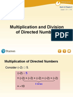 Multiplication and Division of Directed Numbers: Book 1A Chapter 2