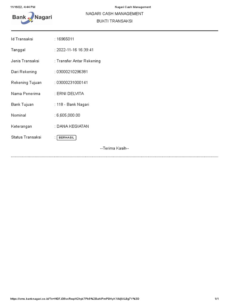 Nagari Cash Management | PDF