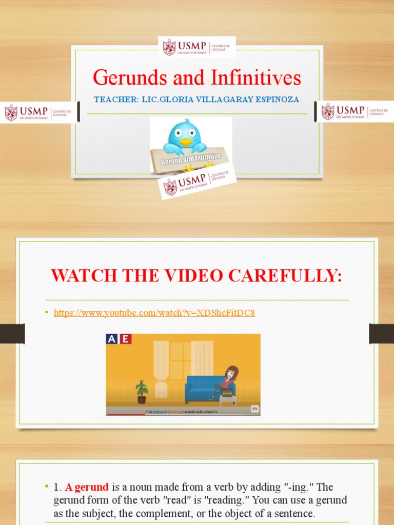 Understanding Gerunds and Infinitives | PDF | Verb | Grammar