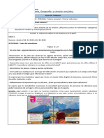 Plan de Trabajo Unidad 1 Clase 3 Del 06 Al 10 de Abril Historia Geo Cs Sociales