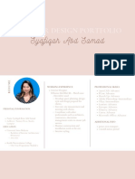 Pink and Brown Simple Handwritten Portfolio Presentation