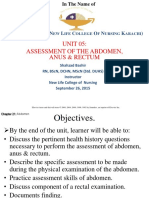 Unit5 Assessment of The Abdomen, Anus and Rectum
