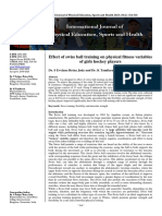 Effect of Swiss Ball Training On Physical Fitness Variables of Girls Hockey Players