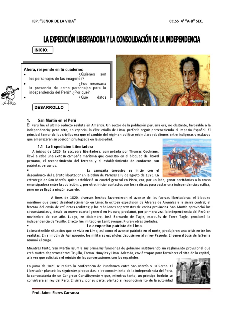 San Martín y la Independencia del Perú | PDF | Perú | América del Sur