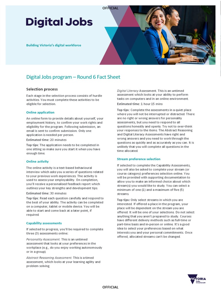 Digital Jobs Program Round 6 Guide | PDF | Cognition | Cognitive Science
