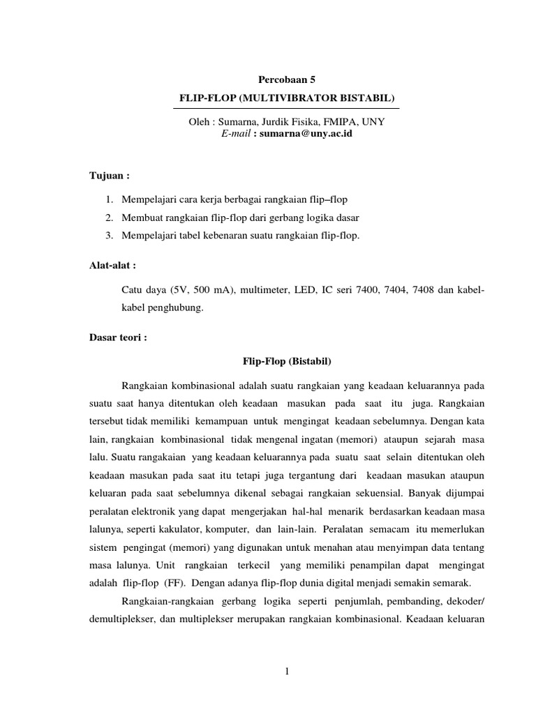 Memahami Flip-Flop Bistabil | PDF