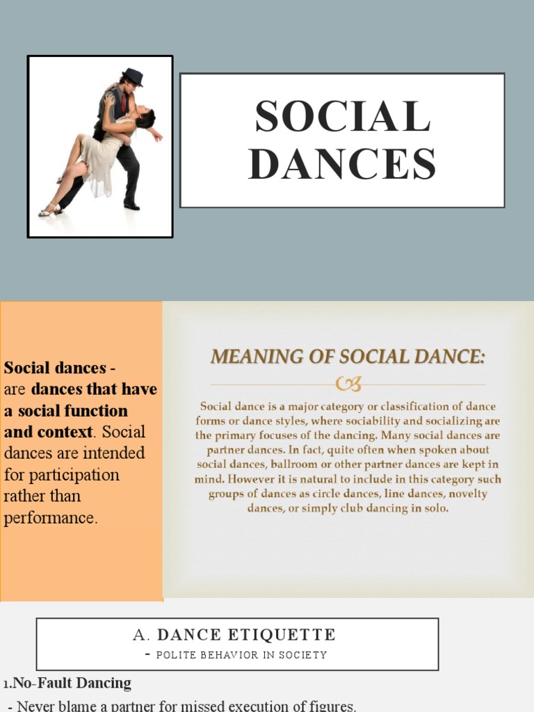Social Dances PDF Dances Flexibility (Anatomy)