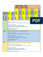 TIME TABLE VIII E - 10 July