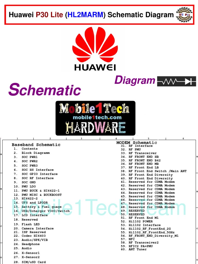 Huawei P30 Lite Schematic Diagram | PDF | Electrical Engineering ...