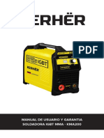 Manual de Usuario Y Garantia Soldadora Igbt Mma - Kma200